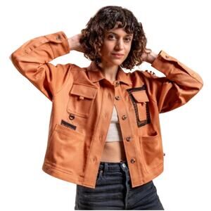 Wondery Outdoors Ryan Cargo Shirt Jacket Small NWT Utility Shacket Cotton